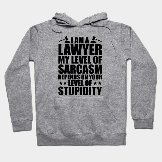 Lawyer - I am a lawyer my level of sarcasm depends on your level of stupidity Hoodie by KC Happy Shop